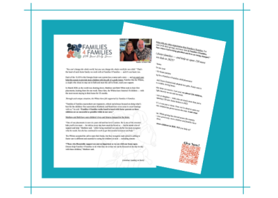 Families 4 Families | fundraising letter