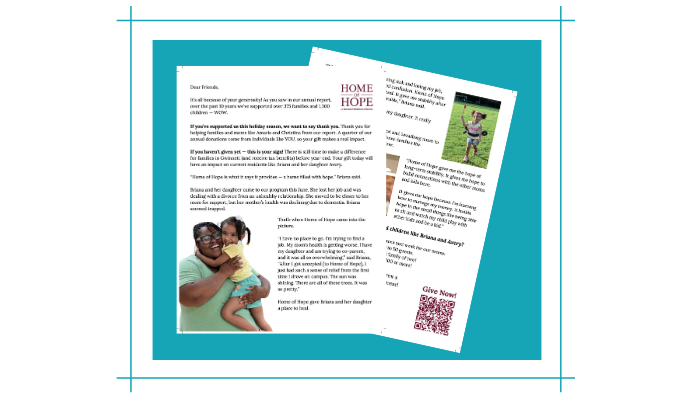 Home of Hope at Gwinnett Children’s Shelter | donor letter