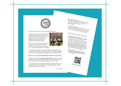Lettum Eat! | fundraising letter