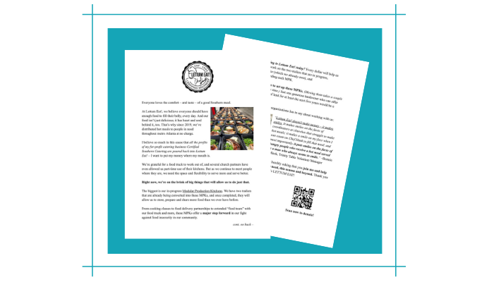 Lettum Eat! | fundraising letter